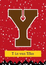 Sinterklaaskaart choco Y