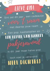 Sinterklaaskaart met gedichtje: We missen jou