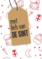 Sinterklaaskaart met liefs van Sint