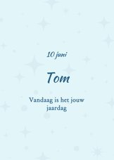 Sterkte jaardag jongen 'vandaag is het de jaardag'