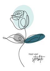 Sterkte - Lijntekening van een roos