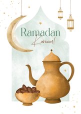 Stijlvol Islamitisch ramadan suikerfeest dadels thee maan