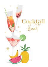 Stijlvolle cocktailkaart kleurrijk cocktailparty cocktails
