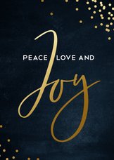 Stijlvolle zakelijke kerstkaart  Love peace and Joy