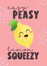 Succes kaart cute citroen easy peasy lemon squeezy kawaii