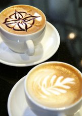 Twee kopjes koffie - Cappuccino