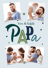 Typografische fotokaart vaderdag voor de liefste papa