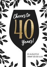 Uitnodiging 40 jaar verjaardag Cheers