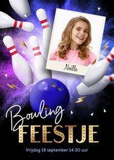 Uitnodiging bowling kinderfeestje