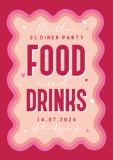 Uitnodiging etentje food drinks borrel 21 diner feestje