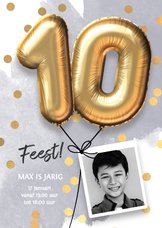 Uitnodiging verjaardag jongen 10 jaar
