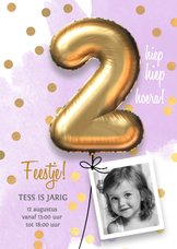 Uitnodiging verjaardag meisje 2 jaar