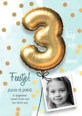 Uitnodiging verjaardag meisje 3 jaar