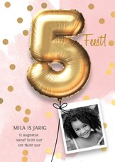 Uitnodiging verjaardag meisje 5 jaar