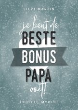 Vaderdag kaart beste bonus papa met hartje en banner