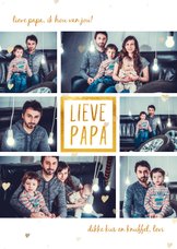 Vaderdagkaart 'lieve papa' met 6 foto's