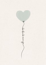 Vaderdagkaartje met ballon hartje ik denk aan je