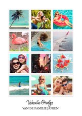 Vakantie Groetjes Instagram kaart