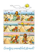 Vakantiegroet strip zonnebrand strand - A