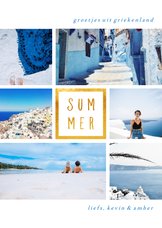 Vakantiekaart 'Summer' met 6 foto's