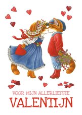 Valentijnskaart kusjes poes molly