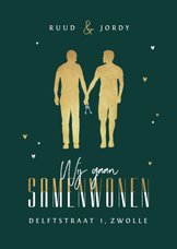 Verhuiskaart homo samenwonen sleutel hartjes new home