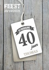 Verjaardag 40 jaar uitnodiging