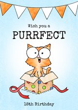 Verjaardag felicitatie kitten - Wish you a purrfect birthday