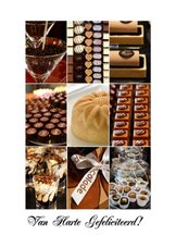 Verjaardagskaart collage chocolade