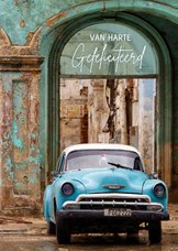 Verjaardagskaart Cubaanse auto