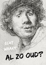 Verjaardagskaart felicitatie Rembrandt van Rijn