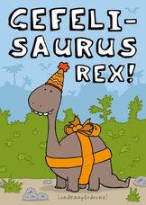 Verjaardagskaart Gefelisaurus