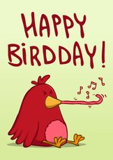 Verjaardagskaart 'Happy Birdday' roltoeter
