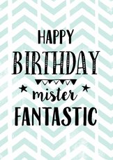 Verjaardagskaart Mister Fantastic