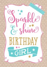 Verjaardagskaart Sparkle