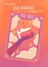 Verjaardagskaart tarot the cake