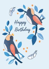 Verjaardagskaart vogels