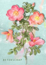 Vintage bloemenkaart