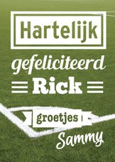 Voetbalveld met eigen namen