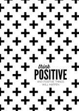 Wenskaart Think positive