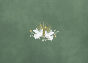 Botanische bedankt kaart trouwen met duifjes en 3 foto's Achterkant