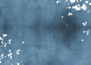 Geboortekaartje liggend blauwe waterverf gouden spetters Achterkant