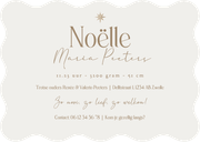 Geboortekaartje uniek wave sterren champagnekleur stijlvol Achterkant