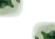 Lentefeest uitnodiging met planten waterverf en goud spetter Achterkant