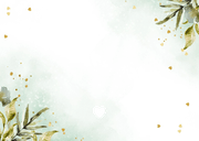 Save the date kaart botanisch watercolor hartjes goud Achterkant