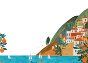 Save the Date kaart mediterraanse bruiloft zomer Achterkant