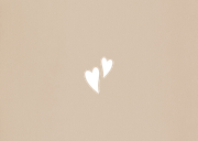 Stijlvol geboortekaartje hartjes beige watercolor goud Achterkant