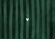 Stoer stijlvol geboortekaartje groen streepjes goud Achterkant