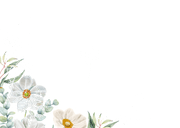 Trouwkaart bedankt witte herfstanemoontjes op groen fluweel Achterkant