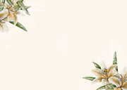 Trouwkaart bedankt witte lelie en echte goudfolie Achterkant